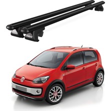 Today Auto Volkswagen Up Cross (2013 ve Sonrası) Uyumlu Siyah Ara Atkı Port Bagaj Tavan Barı