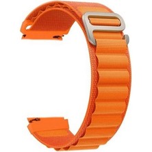 Gpack Samsung Galaxy Watch 4 Classic 46MM Kordon Kayış Alpine Nylon Kumaş 20/alp Turuncu