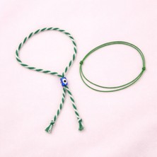 Crystal Atelier Yeşil Ip Bileklik ve Marteniçka Set