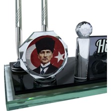 Sentez Masa Üstü İsimlik Yeni Iş Hediyesi Atatürk Masa Isimliği