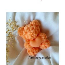 Ayıcıklı Turuncu Mum 1 Adet