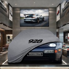 ULTRASHOP Porsche 928 (1977-1995) Kumaş Oto Branda Araç Brandası Gri Renk Kumaş Penye Araba Brandası Pratik Araç Örtüsü