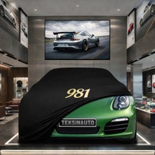 ULTRASHOP Porsche Boxster 981 (2012-2016) Kumaş Oto Branda Araç Brandası Siyah Renk Kumaş Penye Araba Brandası Pratik Araç Örtüsü