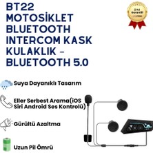 Hzl BT22 Motosiklet Bluetooth Intercom Kask Kulaklık