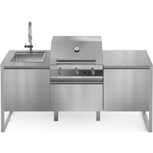 Steel Latemar T20 Paslanmaz Çelik Outdoor Barbekü Mutfak Ünitesi
