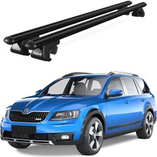 Today Auto Venüs Skoda Octavia Scout (2014 ve Sonrası) Uyumlu Siyah Ara Atkı Port Bagaj Tavan Barı