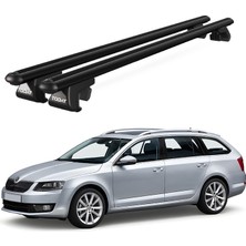 Today Auto Venüs Skoda Octavia Wagon (2013 ve Sonrası) Uyumlu Siyah Ara Atkı Port Bagaj Tavan Barı