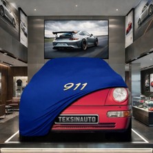 ULTRASHOP Porsche 911 Cabriolet 964 (1989-1994) Kumaş Oto Branda Araç Brandası Mavi Renk Kumaş Penye Araba Brandası Pratik Araç Örtüsü