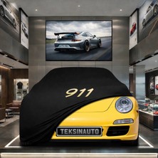 ULTRASHOP Porsche 911 997 Cabriolet (2008-2012) Kumaş Oto Branda Araç Brandası Siyah Renk Kumaş Penye Araba Brandası Pratik Araç Örtüsü