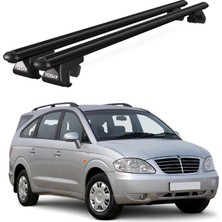 Today Auto Venüs Ssangyong Rodius (2012 ve Sonrası) Uyumlu Siyah Ara Atkı Port Bagaj Tavan Barı
