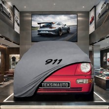 ULTRASHOP Porsche 911 964 (1989-1993) Kumaş Oto Branda Araç Brandası Gri Renk Kumaş Penye Araba Brandası Pratik Araç Örtüsü