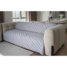 Çeyiz Merkezi Sakallı Şönil Kumaş Çizgili Koltuk Örtüsü 180X220 cm