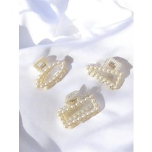 Eredka 3'lü Beyaz Desenli Toka