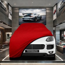 ULTRASHOP Porsche Cayenne Coupe Kumaş Oto Branda Araç Brandası Kırmızı Renk Kumaş Penye Araba Brandası Pratik Araç Örtüsü