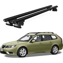 Today Auto Venüs Saab 9_3 Sporthatch (2005-2012) Uyumlu Siyah Ara Atkı Port Bagaj Tavan Barı