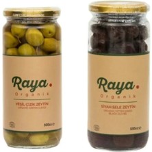 Raya Organik Organik Yeşil Zeytin ve Siyah Zeytin 2’li Set 500 cc