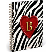 Giala Paperwork Gıala Bold Heart Sert Kapak Çizgili A5 Defter