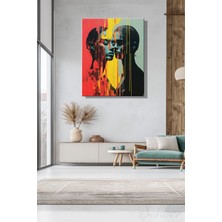 Şehber Modern Duvar Tablosu Dikey Kanvas Tekli Salon Mutfak Yatak Odası Ofis Dijital Sanat Kadın Portre