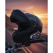 MidasTech 16 Mod Rgb Işıklı Motosiklet Intercom Çift Telefon Destekli Midiastech