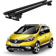 Today Auto Venüs Renault Scenic X-Mod 5 Posti (2009-2013) Uyumlu Siyah Ara Atkı Port Bagaj Tavan Barı