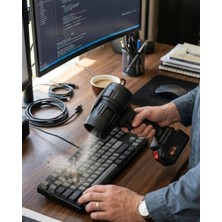 Butik Mey Ithalat® Şarjlı Hava Üfleyici Güçlü Motorlu Çok Amaçlı Temizlik Makinesi