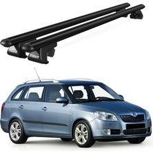 Today Auto Venüs Skoda Fabia Wagon (2007-2014) Uyumlu Siyah Ara Atkı Port Bagaj Tavan Barı