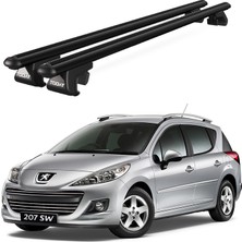 Today Auto Venüs Peugeot 207 Station Wagon (2007-2013) Uyumlu Siyah Ara Atkı Port Bagaj Tavan Barı
