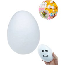 Roco Paper Co. Paskalya Strafor Yumurta, Hobi, Boyama ve Süsleme Malzemesi, Boyanabilir Köpük  16X12 Cm, 1 Adet