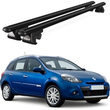 Today Auto Venüs Renault Clio 3 Sport Tourer (2008-2013) Uyumlu Siyah Ara Atkı Port Bagaj Tavan Barı