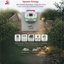 Spower Solar 12V 40A Taşınabilir Yaşam Aküsü Camper Set