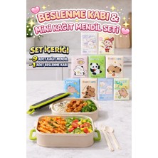 M&H Yemek Seti: 2 Katlı Beslenme Kabı ve 9'lu Mini Peçete Yemek Seti - Ofis, Okul, Kamp Yemek Kabı