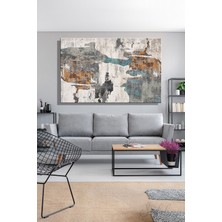 Şehber Modern Dekoratif Tekli Kanvas Duvar Tablosu Yatay Salon Mutfak Yatak Odası Ofis Soyut Tasarım