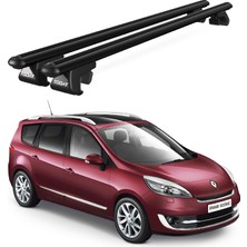 Today Auto Venüs Renault Scenic 7 Posti (2009-2013) Uyumlu Siyah Ara Atkı Port Bagaj Tavan Barı