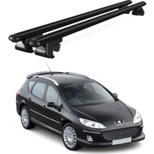 Today Auto Venüs Peugeot 407 Station Wagon (2004-2011) Uyumlu Siyah Ara Atkı Port Bagaj Tavan Barı