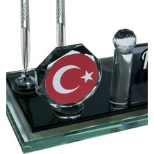 Sentez Masa Üstü İsimlik Türk Bayrağı Masa Isimliği Ofis Hediyesi