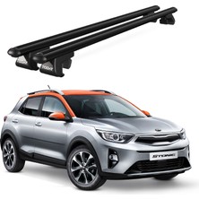 Today Auto Venüs Kia Stonic (2017 ve Sonrası) Uyumlu Siyah Ara Atkı Port Bagaj Tavan Barı