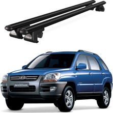 Today Auto Venüs Kia Sportage (2004-2010) Uyumlu Siyah Ara Atkı Port Bagaj Tavan Barı