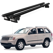 Today Auto Venüs Jeep Grand Cherokee Renagede (2005 ve Sonrası) Uyumlu Siyah Ara Atkı Port Bagaj Tavan Barı