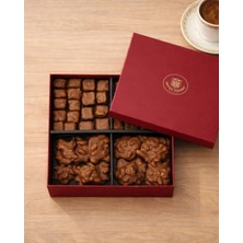 Antep Pazarı Antep Fıstıklı Roche Çikolata ve Çikolata Kaplı Çifte Kavrulmuş Duble Lokum Hediye Kutusu