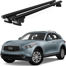Today Auto Venüs Infiniti QX70 (2013 ve Sonrası) Uyumlu Siyah Ara Atkı Port Bagaj Tavan Barı