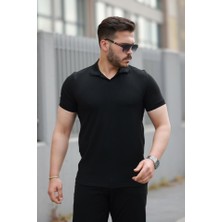 Barış Beauty Erkek Yakalı Waffle Dokulu Kısa Kollu Tişört