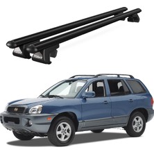 Today Auto Venüs Hyundai Santa Fe (2000-2006) Uyumlu Siyah Ara Atkı Port Bagaj Tavan Barı