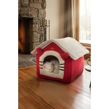 GOBYPET Peluş Kedi ve Küçük Irk Köpek Evi, Minderli
