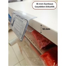 Rafburada 5 Adet 18 mm Sunta ve Ahşap Raflar Için Raf Önü Etiketlik 100 cm - Pvc Etiketlik