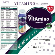Rota VitAmino 1 Lt – Vitamin Mineral Aminoasit Karışımı | Büyükbaş Küçükbaş Kanatlı ve Evcil Hayvanlar İçin