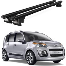Today Auto Venüs Citroen C3 Picasso (2012-2016) Uyumlu Siyah Ara Atkı Port Bagaj Tavan Barı