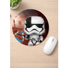 Eylül Design Star Wars Baskılı Yuvarlak Kaydırmaz Mousepad Ergonomik Mouse Pad