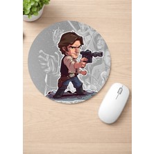 Eylül Design Star Wars Baskılı Yuvarlak Kaydırmaz Mousepad Ergonomik Mouse Pad