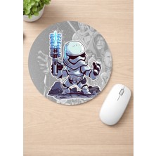 Eylül Design Star Wars Baskılı Yuvarlak Kaydırmaz Mousepad Ergonomik Mouse Pad