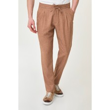 MCR Kırçıllı Slim Fit Pileli Beli Lastikli İpli Erkek Pantolon